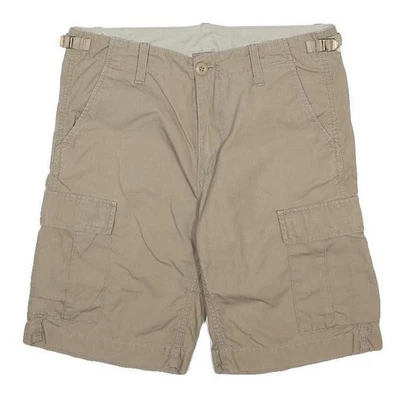 CARHARTT Shorts Cargo Hommes Beige Coton Toile Travail Poches W30 - Photo 1/4