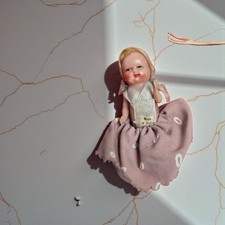 Vintage Italy Jointed Mini Small Baby Doll Plastic Celluloid 3"