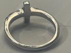 Black Crystal Cross Ring Cross Rhodium plated women’s 6.5 religious silver tone — photo 5