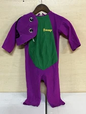 Vintage 1992 Lyons Group Barney The Dinosaur Toddler Costume - complete - Used