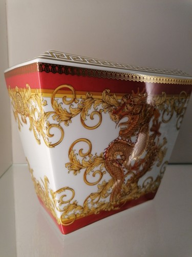 Rosenthal Versace Asian Dream breite (21cm) Vase 1. Wahl reiche Vergoldung - Bild 8 von 14