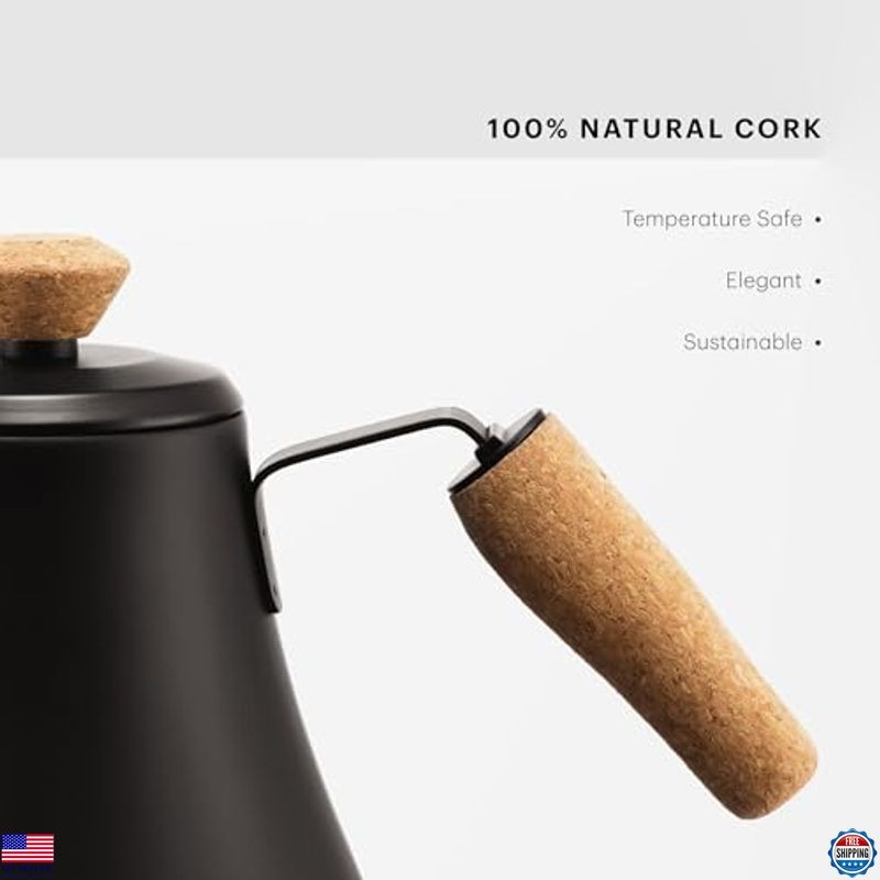 Bodum 27oz Bistro Matte Black Electric Gooseneck Kettle for Pour Over Coffee &