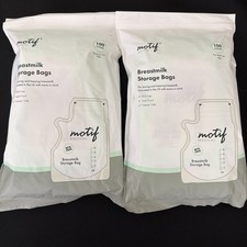 Lot of 2 Motif Medical Breastmilk Storage Bags 8 oz 100 Count BPA Free 200 Bags
