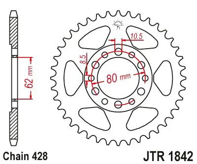 Kettenrad JTR1842,42 Jt Sprockets-image