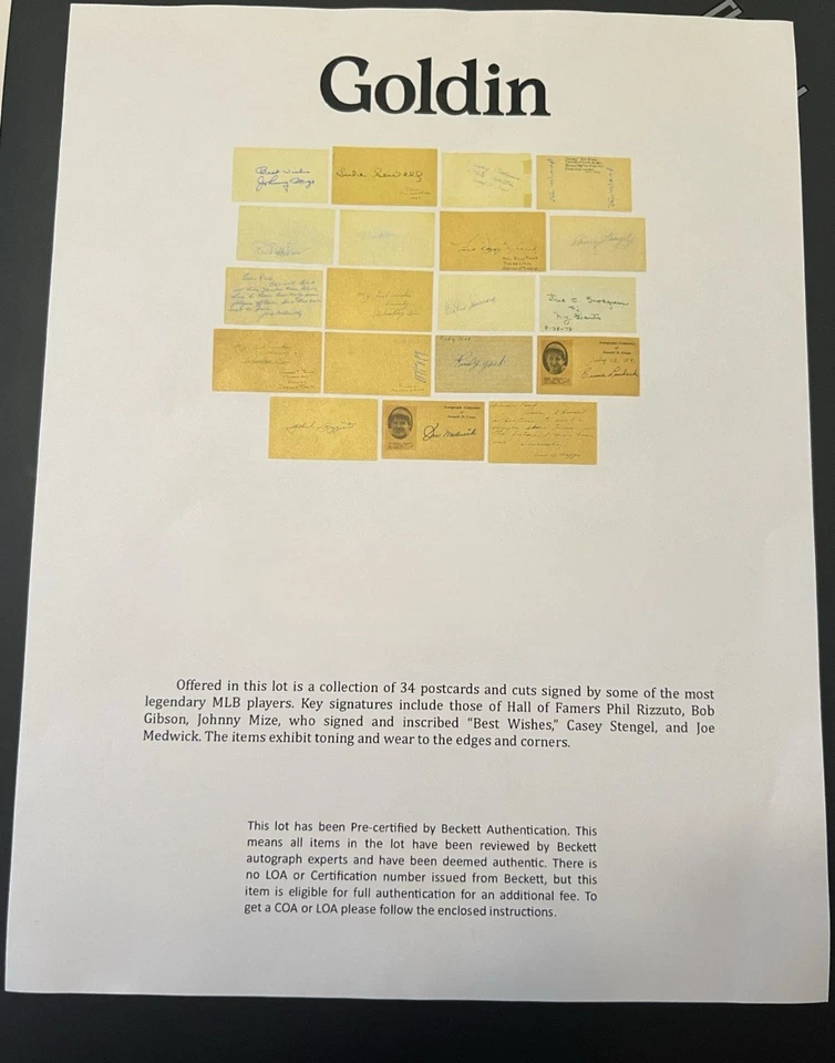 Al Schacht Signed Index Card Cut Beckett Washington Senators - Image 2 of 2