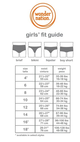 Wonder Nation Hipster Girls Underwear 14 Pack size 4 Assorted Colors New - Picture 4 of 4