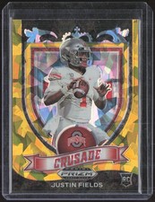 Justin Fields #163 Gold Ice 2021 Panini Prizm Draft Picks Collegiate *HOT*