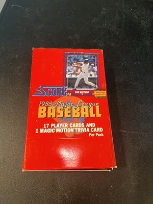 1988 Score Baseball Box New 36 Sealed Packs