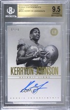 2018 Encased Rookie Endorsements Gold 2/10 Kerryon Johnson BGS 9.5 Auto 01bj