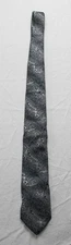 Barry Wang Men's Flower Neck Tie & Handkerchief AP2 Silver Paisley One Size NWT