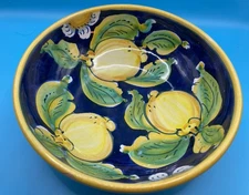 DERUTA LIMONE Matching PAIR - PASTA BOWLS. Perfect Condition - From The Artist!