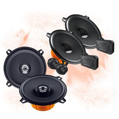 HERTZ 13cm Front/Heck Auto Lautsprecher Komplett-SET für RENAULT (#258)
