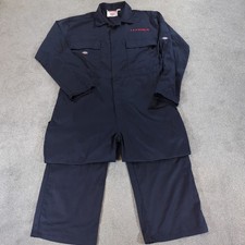 Dickies Boiler Suit Overalls Size 50R Redhawk Coveralls Navy Blue Zip Jumpsuit