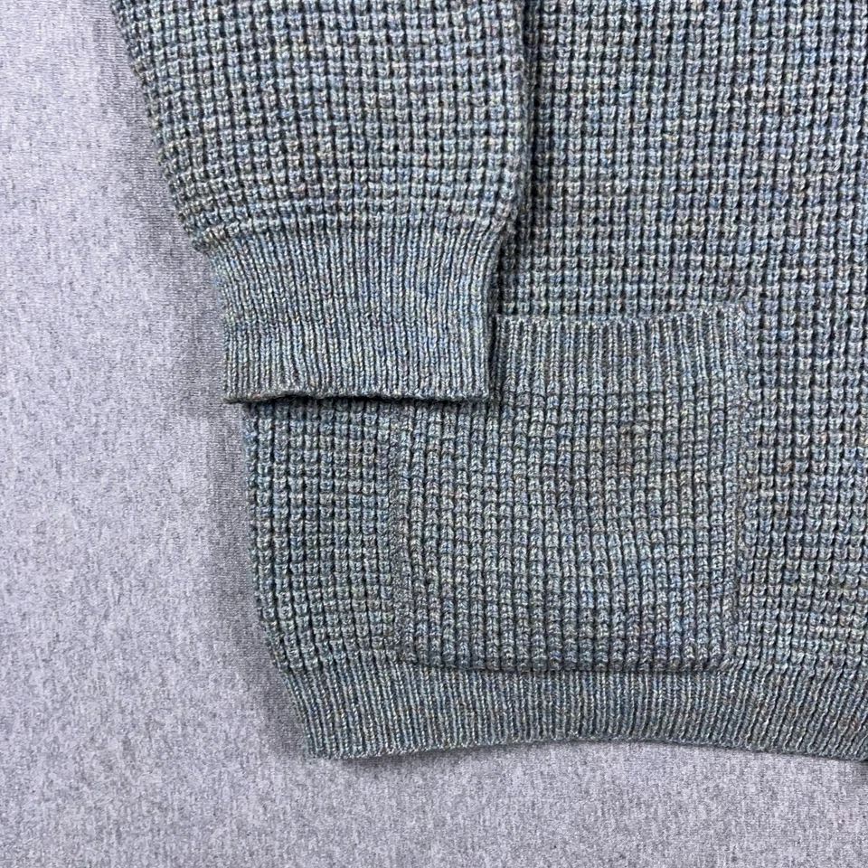 VTG Pringle Cardigan Mens XL Wool Sweater Green Pockets Made in Scotland - Image 2 of 4