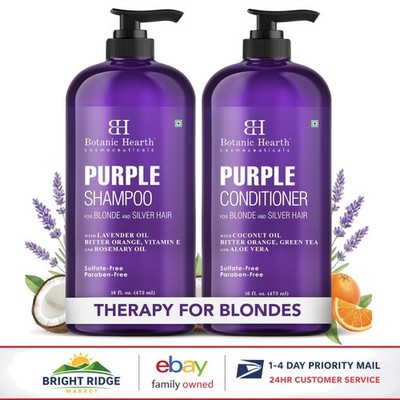 Purple Hair Care Set with Lavender and Rosemary for Brightened Color