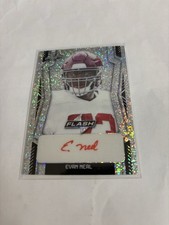 2022 Leaf Flash - Portrait Autographs Evan Neal #PA-EN1 Silver Metalized...