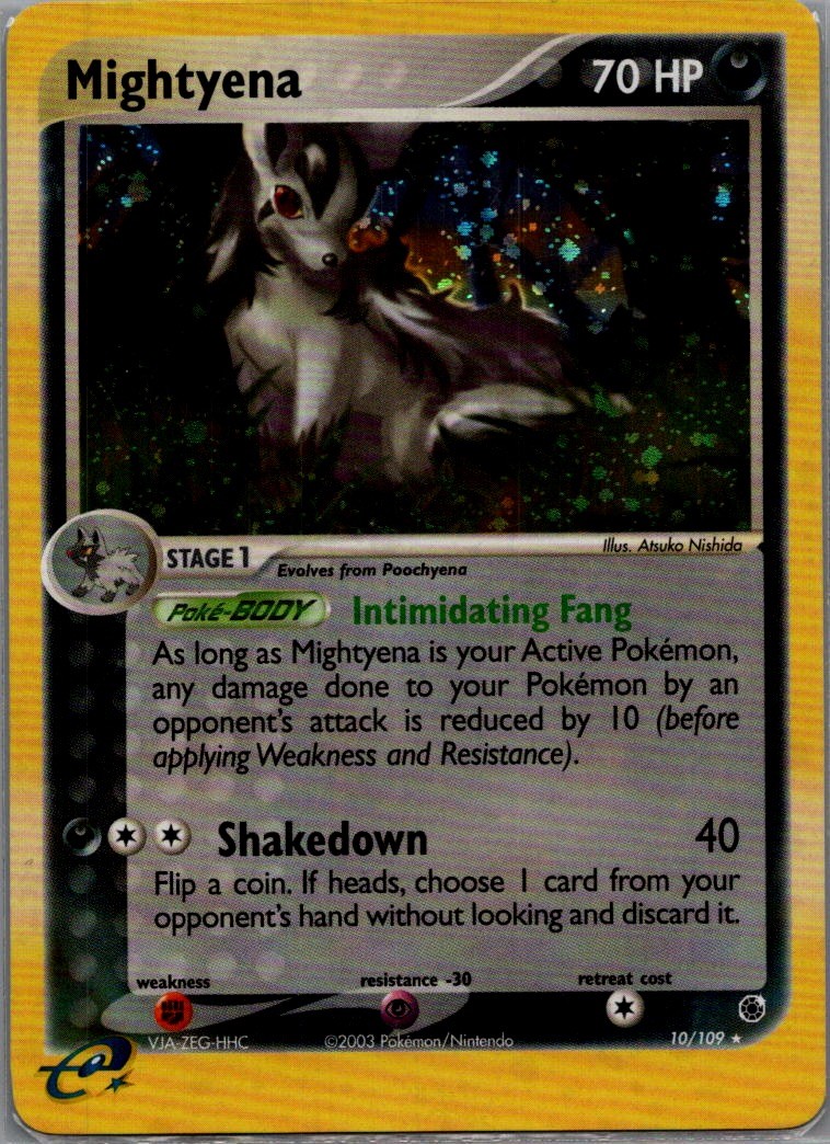 Mightyena Holo Rare Ruby and Sapphire 10/109 NM