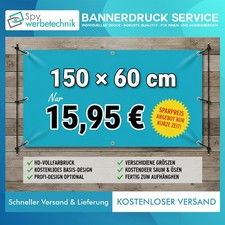 Werbebanner PVC Blockout 650g | wetterfest | Saum & Ösen alle 50cm | Wunschgröße