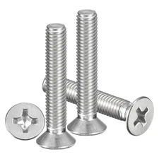 Countersunk Head Bolts M5-0.8x30 50Pcs Stainless Steel for Home Silver