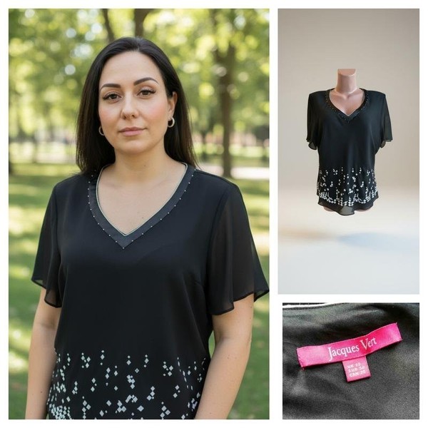 Women Jacques Britt Shirt Black Polyester XXXL
