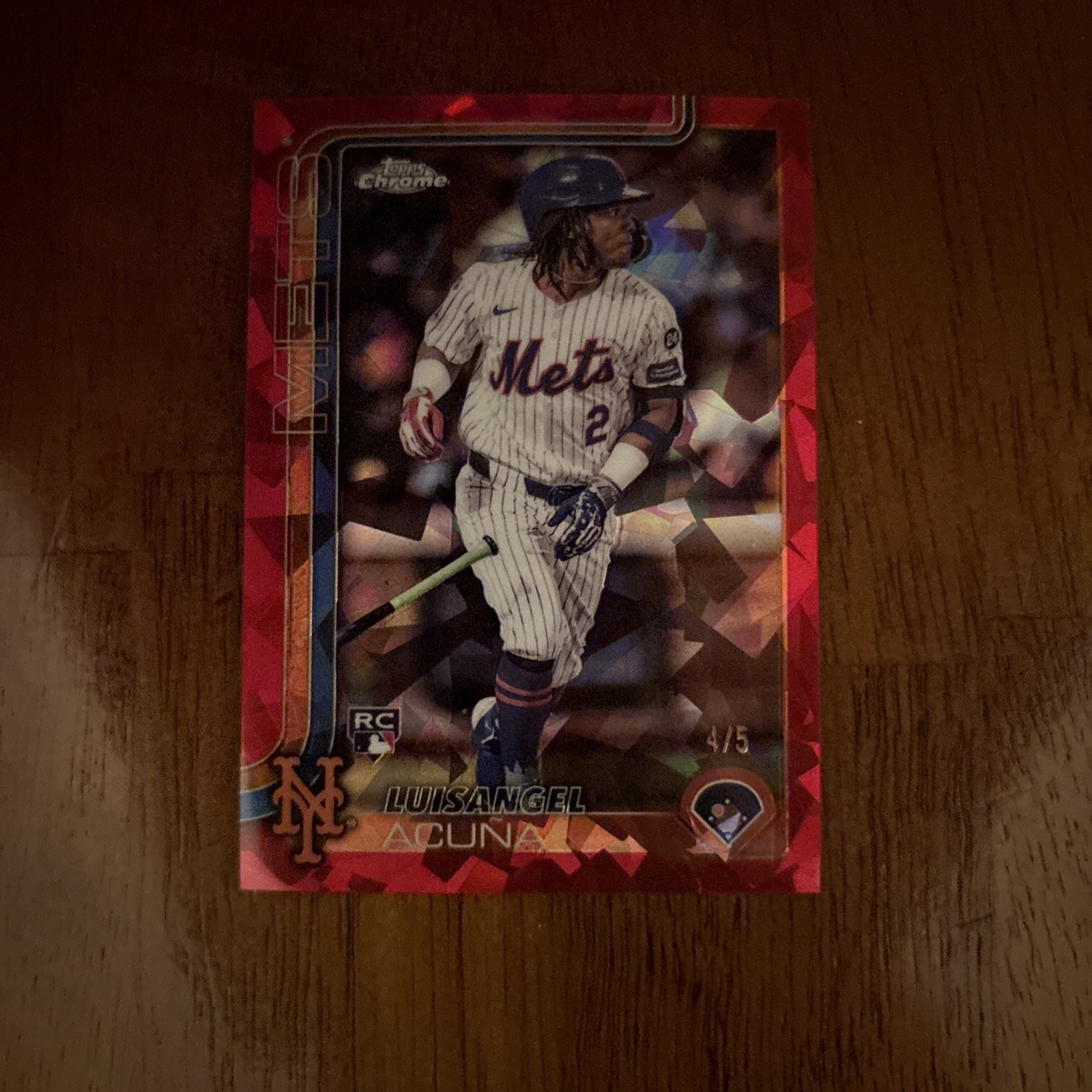 2025 Topps Chrome Sapphire Edition - Luisangel Acuna, Luisangel Acuna #56 Red /5