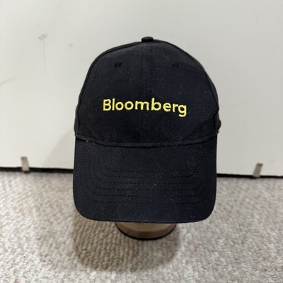 Vintage Bloomberg Business Stock Market News Black Buckle Strapback Dad Hat