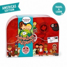 Kids Travel Activity Kit Passport Educational Toy Gift Americas AU