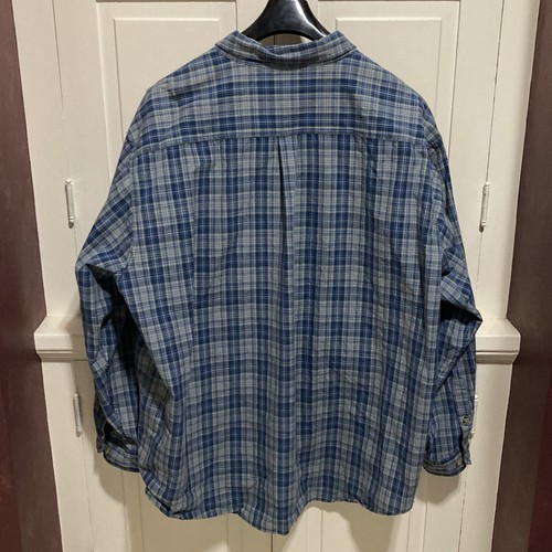 Carhartt Mens Size 4CL Blue Plaid Checkered Long Sleeves Shirt Top Pocket Button - Picture 6 of 7