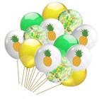 15pcs One Set Creative Ballon Hawaii Style Ballons Ananas Muster Balloons zarte