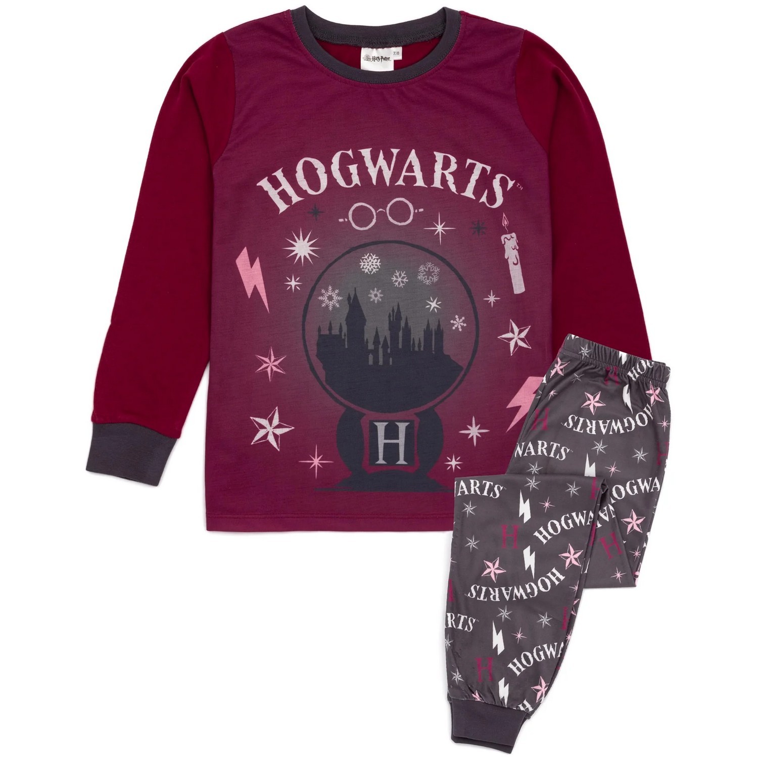 Harry Potter Juego de Pijama de Manga Larga Niñas (NS7057)