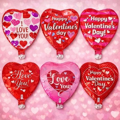 10Pcs Lot Large Happy Valentines Day Heart Shape Foil Balloons Party Decoration