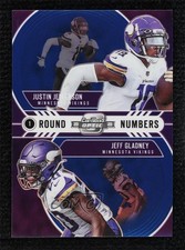 2020 Panini Contenders Optic Blue Prizm 35/99 Jeff Gladney Justin Jefferson 07i7