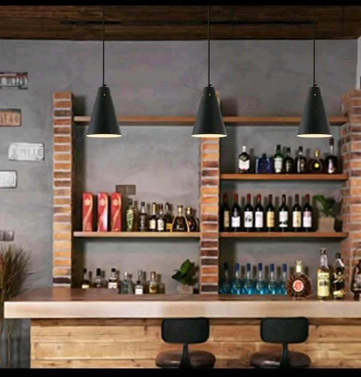 Paquete de 3 lámparas colgantes negras para granja, iluminación colgante para isla de cocina Foto 4 de 4