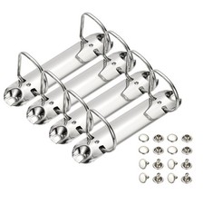 4 Set 1" B7 2 Hole D Ring Binder Mechanisms, 35mm Silver Tone