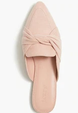J. Crew Pointed Toe Mules With Twist,  Blush, Size 7.5