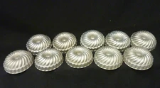 VINTAGE ALUMINUM JELLO BAKING BUNDT MOLDS SMALL MINI SWIRLS LOT OF 10