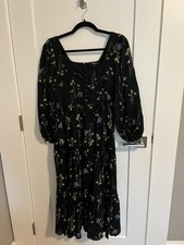 Madewell Xiomara Floral Print Long Sleeve Cotton Dress Size 2