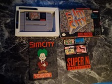 SimCity SNES Complete CIB W/ Protector