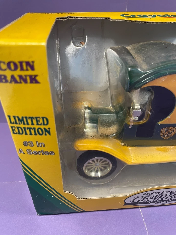 1998 Crayola Gearbox 1912 Ford Delivery Car Truck #3 Die Cast Coin Bank IN BOX - Image 3 of 4