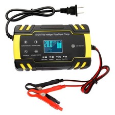 Automatic Smart Battery Charger Car 12V/24V  Pulse Repair Charger with LCD D...