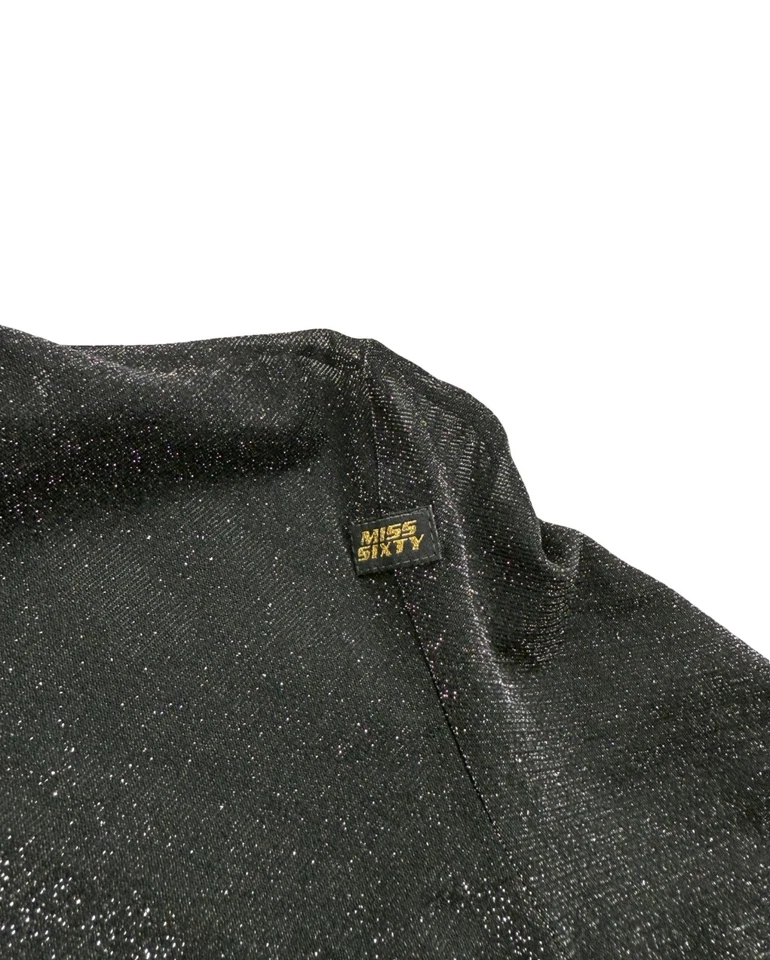 Blusa Top Miss Sixty Luxury Y2K Vintage Transparente Brillo Elástica Talla L Foto 4 de 4