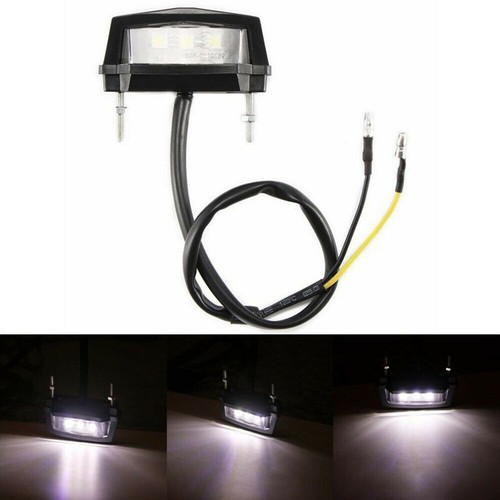 New Parts License Plate Light LED Black Housing Lamp Motorcycle Multi Use - Picture 2 of 12