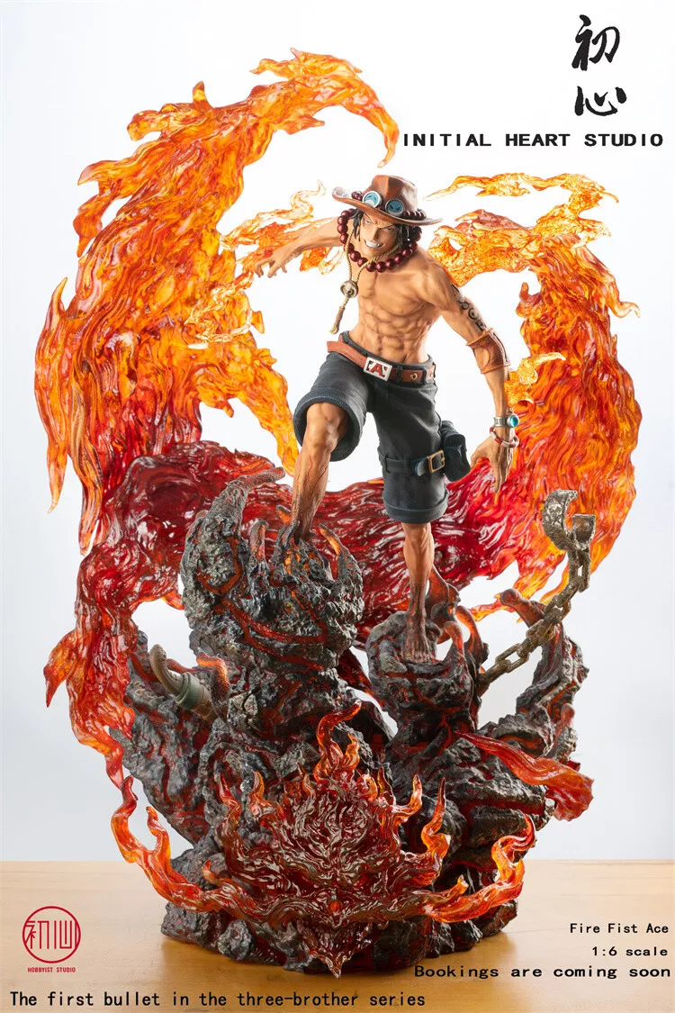 Figurine One Piece Ace INITIAL HEART Studio One Piece 1/6 Portgas D Ace Resin Painted Figurine Statue | eBay