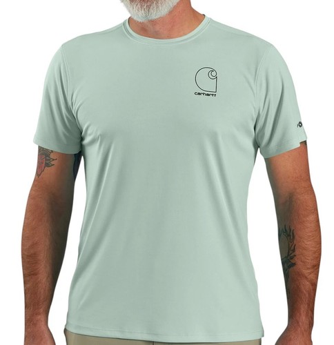 Carhartt Men's Force Sun Defender Short Sleeve Relaxed Fit T-Shirt UPF 50+ NEW - Picture 7 of 16