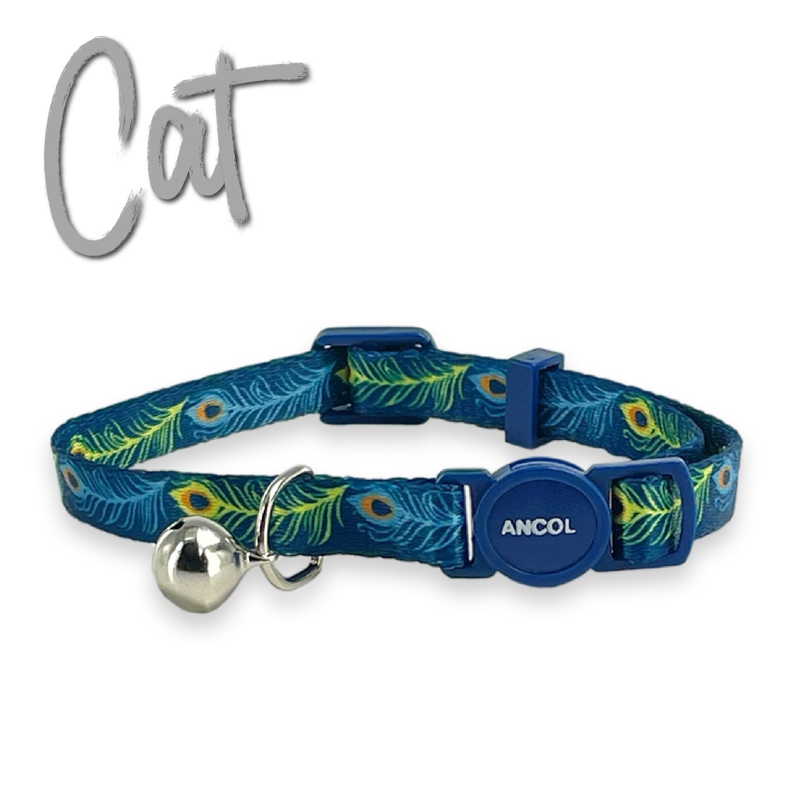 Ancol Peacock Cat Collar with XL Warning Bell