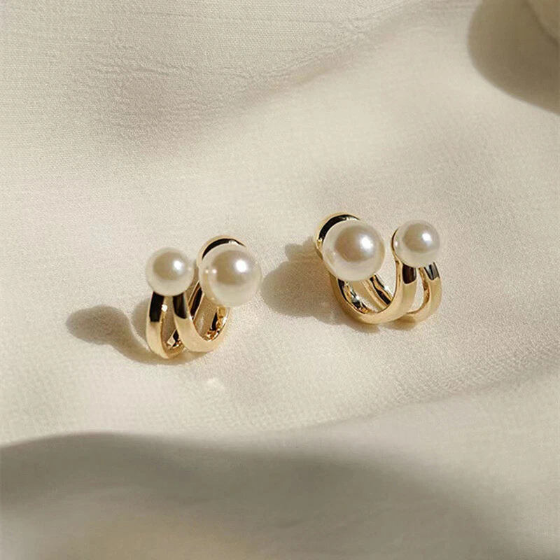 2021 Korean Luxury Pearl Earrings for Women Fashion Simple Pearl