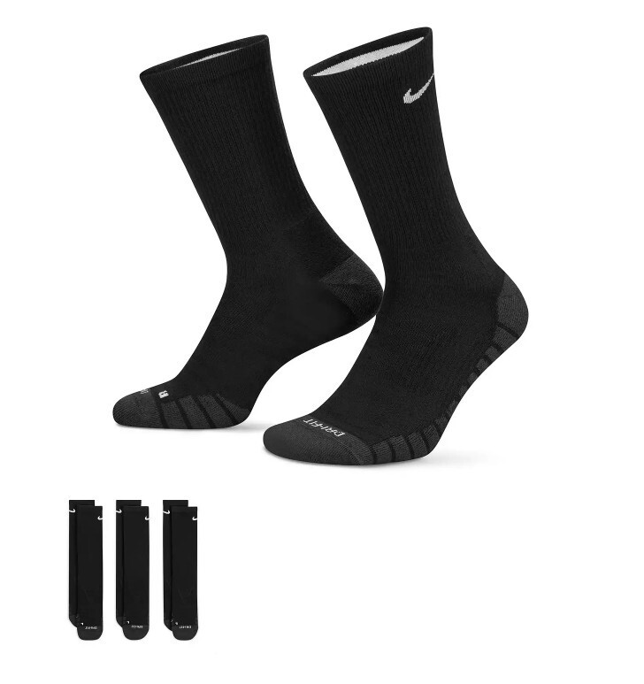 Nike Everyday Max Cushioned Crew Socks with Dri-FIT technology (3 Pairs)