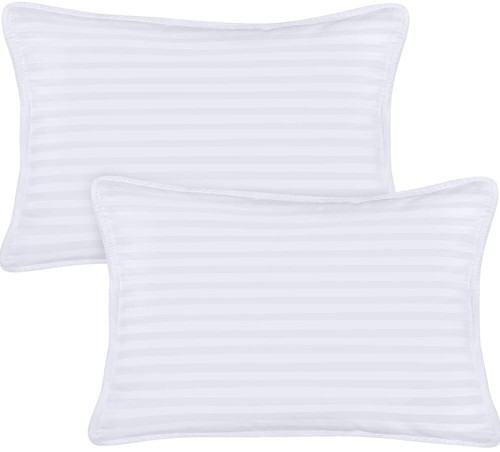 Toddler Pillow (White, 2 Pack), 12x20, Soft Cotton Blend, Age 2+