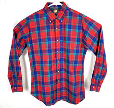 Vintage Pendleton Shirt Men's Medium 100 Virgin Wool Plaid Red Green Blue EUC