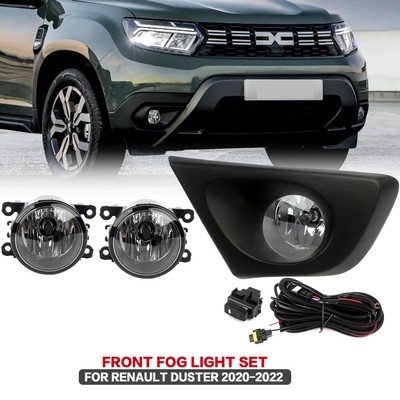 For Renault Duster 2020 2021 2022 Front Bumper Fog Lamp Light Set Switch+Wiring